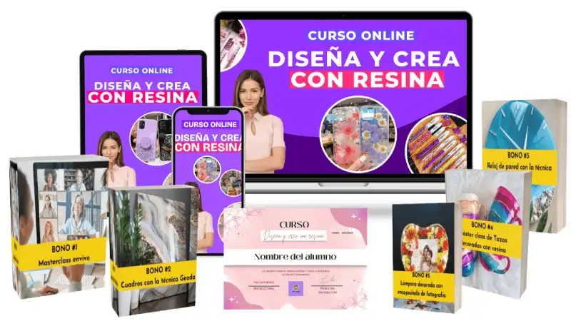 Curso Online crea accesorios con resina epóxica